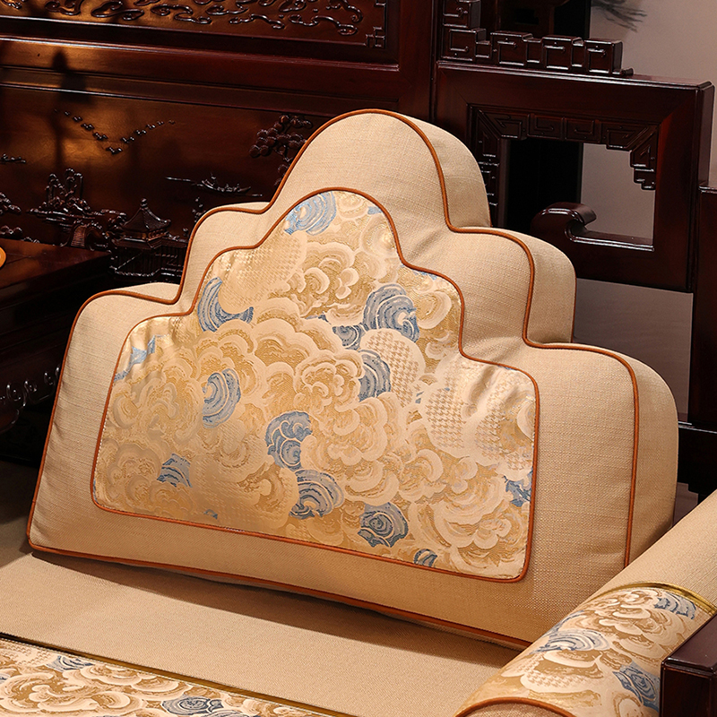 云海简约现代新中式红木沙发靠枕云朵枕元宝枕大号抱枕靠山枕靠垫