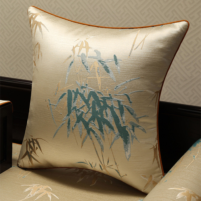 玉竹抱枕新中式抱枕靠枕卧室床头靠包枕靠垫客厅沙发靠垫沙发腰枕