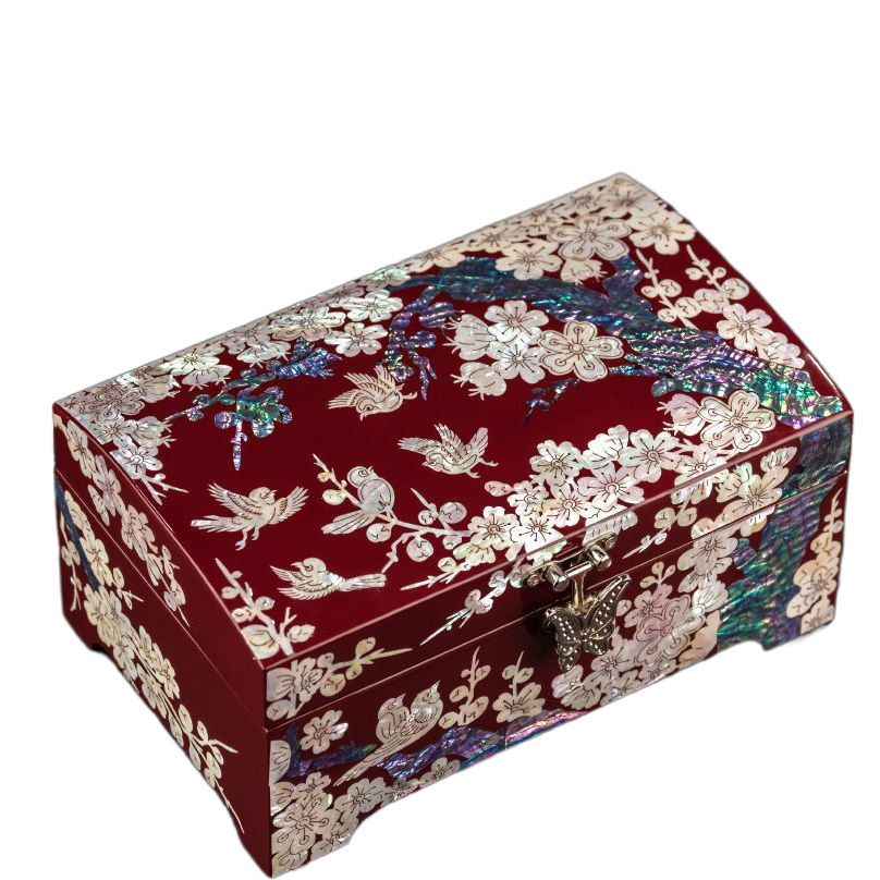 螺钿首饰盒珠宝盒结婚礼物木质耳饰品项链