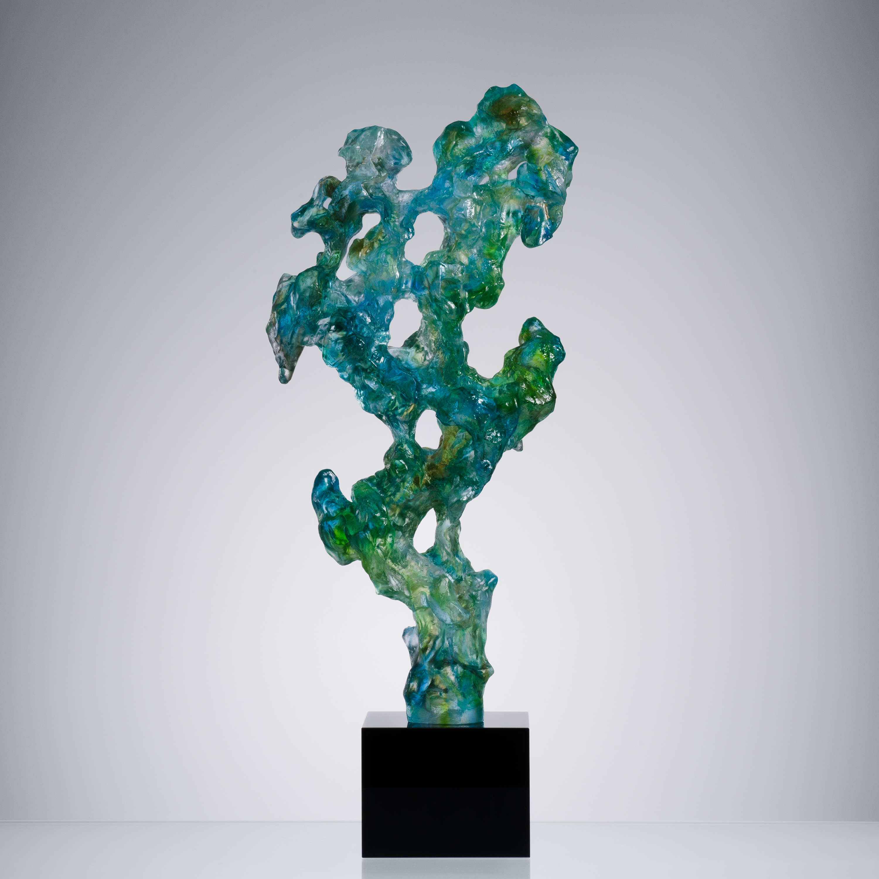 仓一艺术空间【冠云峰】茶室茶桌中式禅茶水晶琉璃艺术摆件