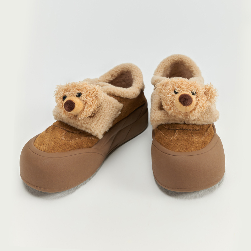 紫涵秋冬新款板鞋立体可拆卸玩偶百搭休闲鞋Z4Z10AS911