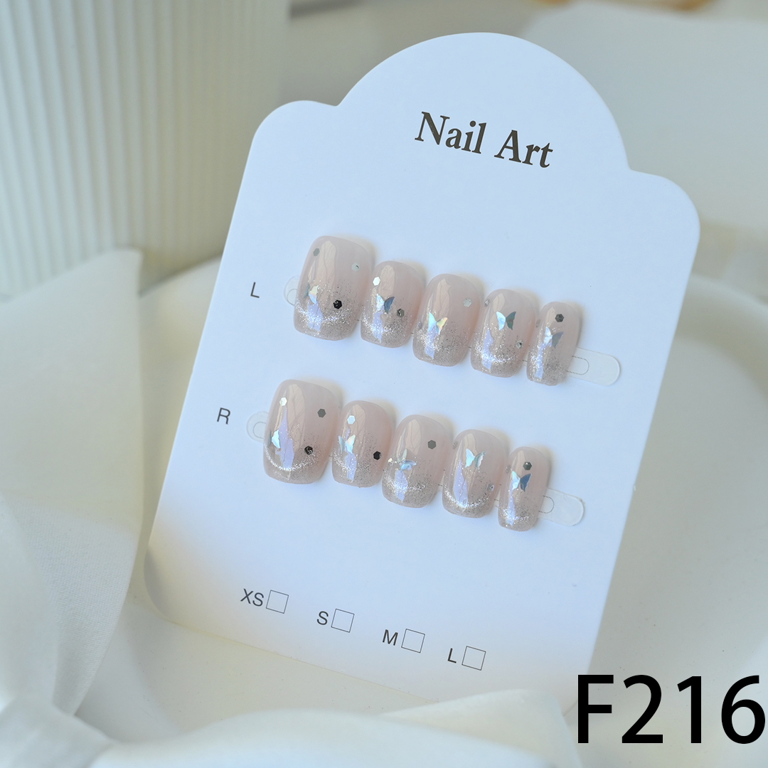 裸色极光猫眼招财蝴蝶穿戴甲