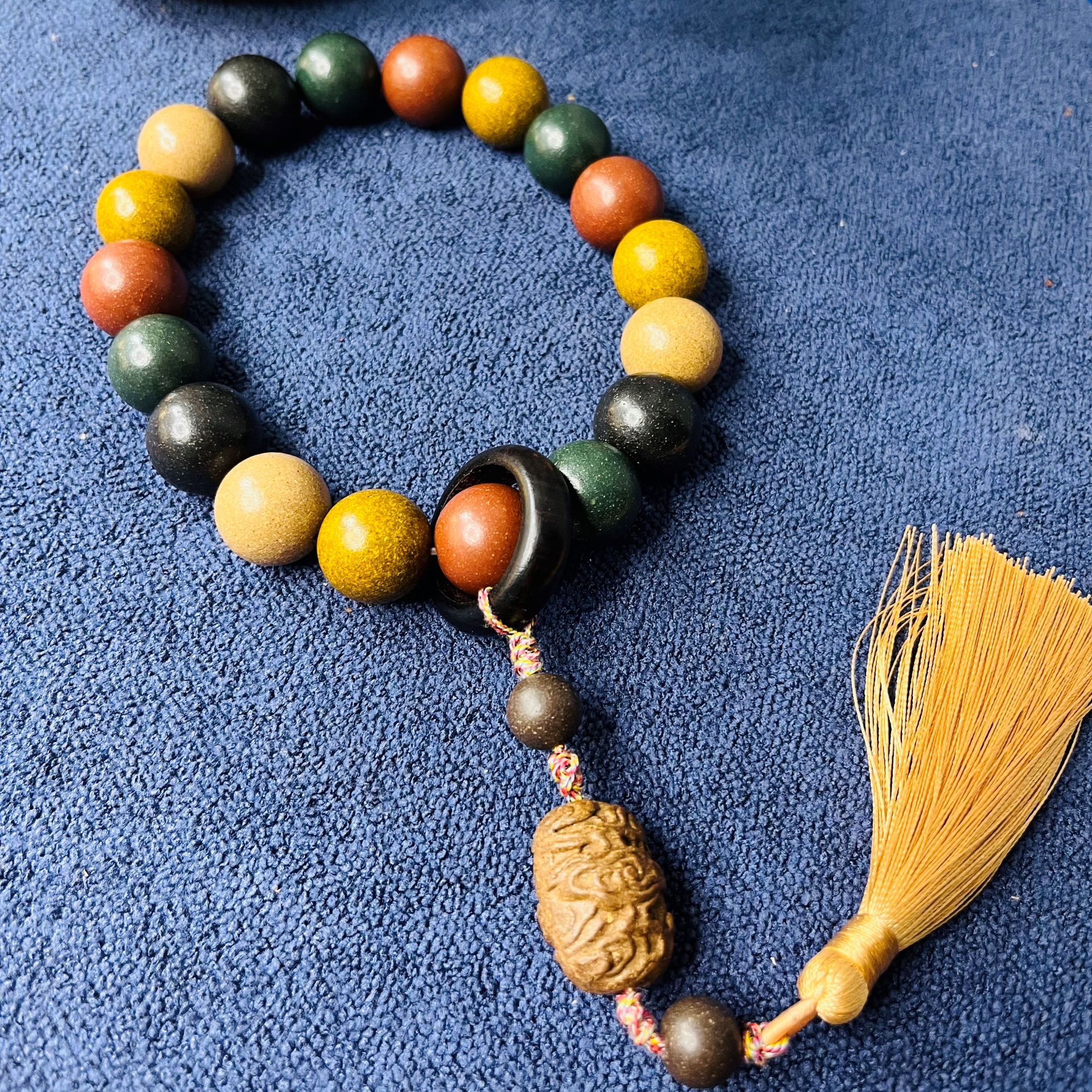 [五方真气香]金木水火土 合香珠 手串手持手工 泥塑 文玩