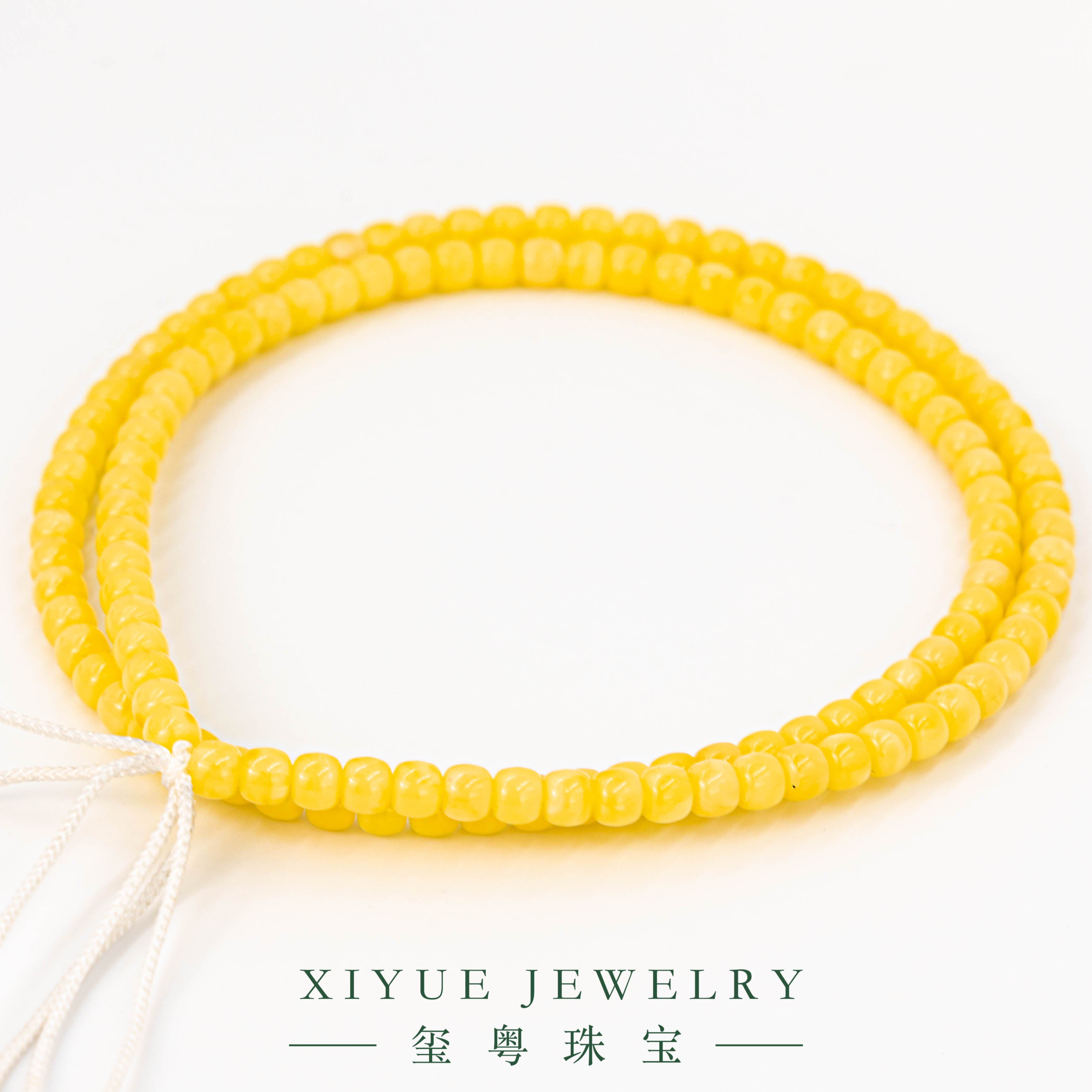 （玺粤珠宝）俄料.蜜蜡.高桩.超精工.老型.多圈.项链.无误差.规整.