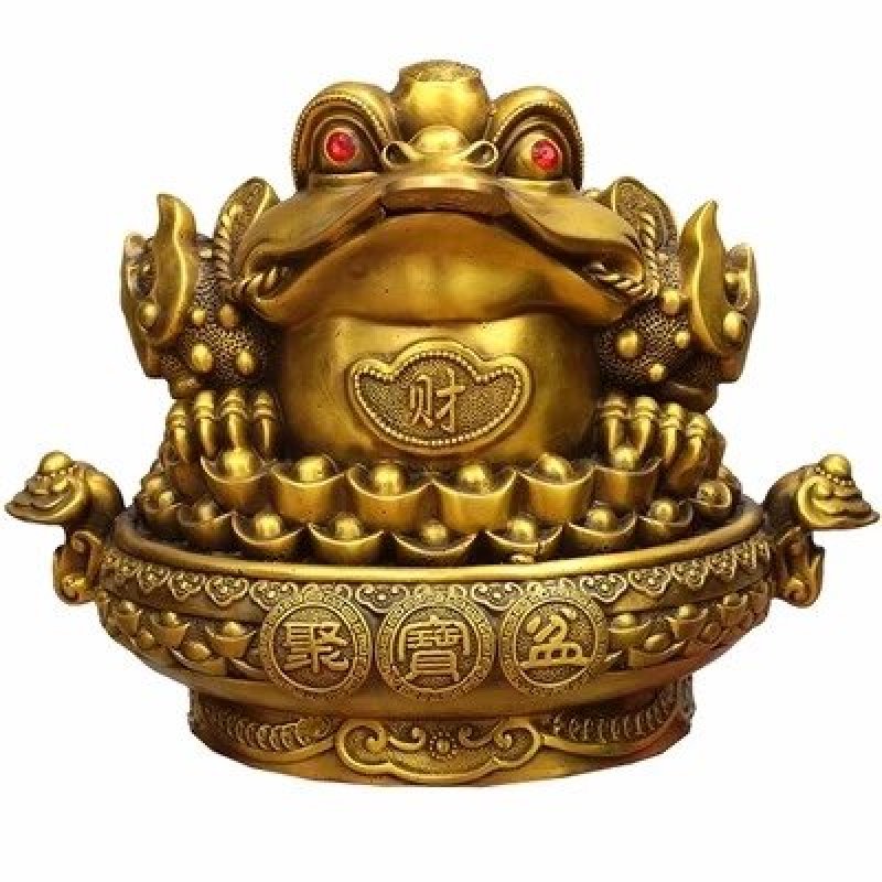 【老师推荐】铜聚宝盆金蟾摆件蟾蜍客厅装饰店铺开业礼品
