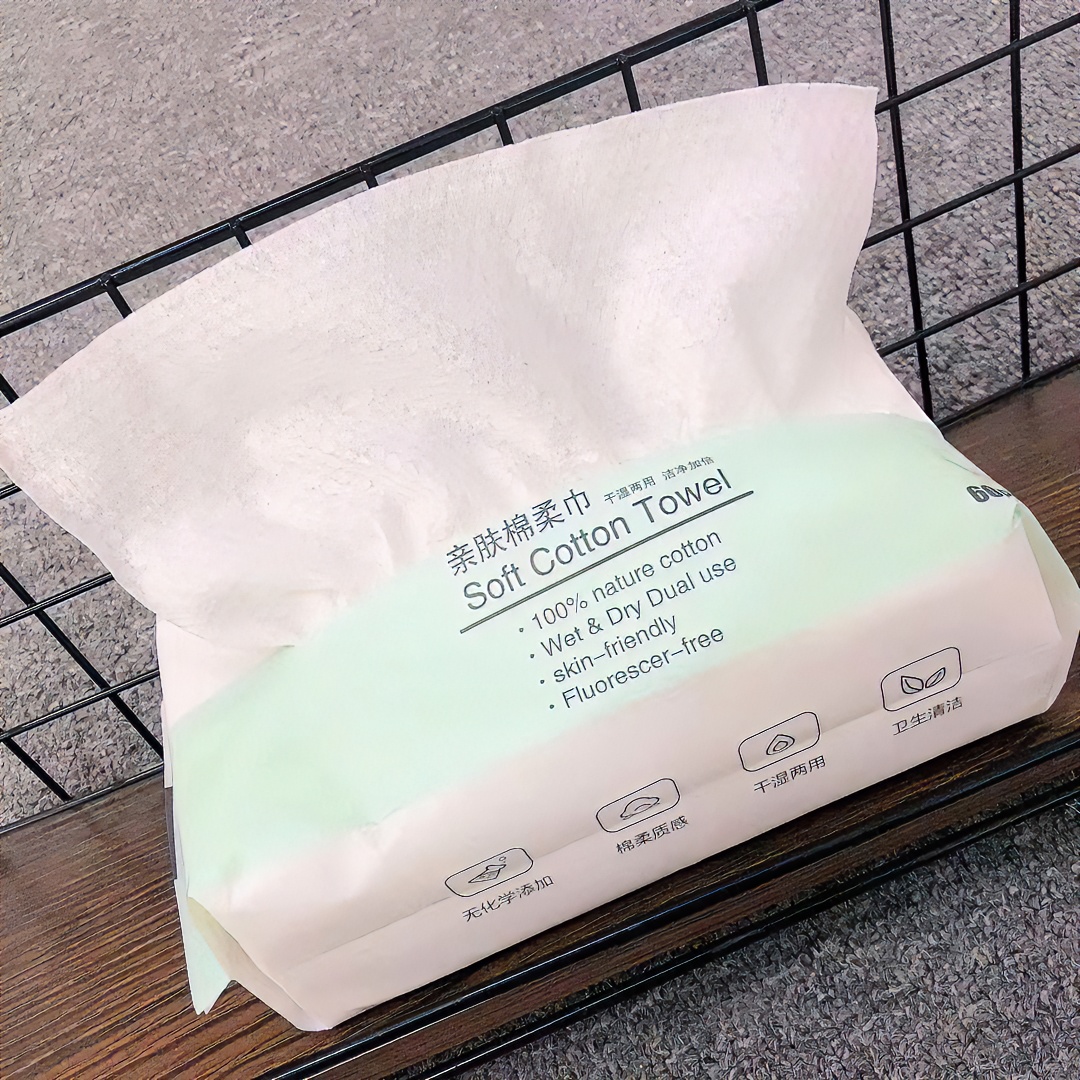 纯棉透气柔软亲肤通用卫生棉柔巾 （五包装）