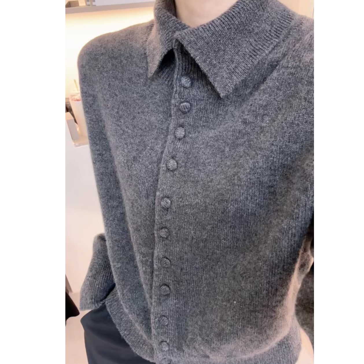 [编码A77]妮妮家秋冬加厚宽松纯色套头百搭毛衣外套打底衫