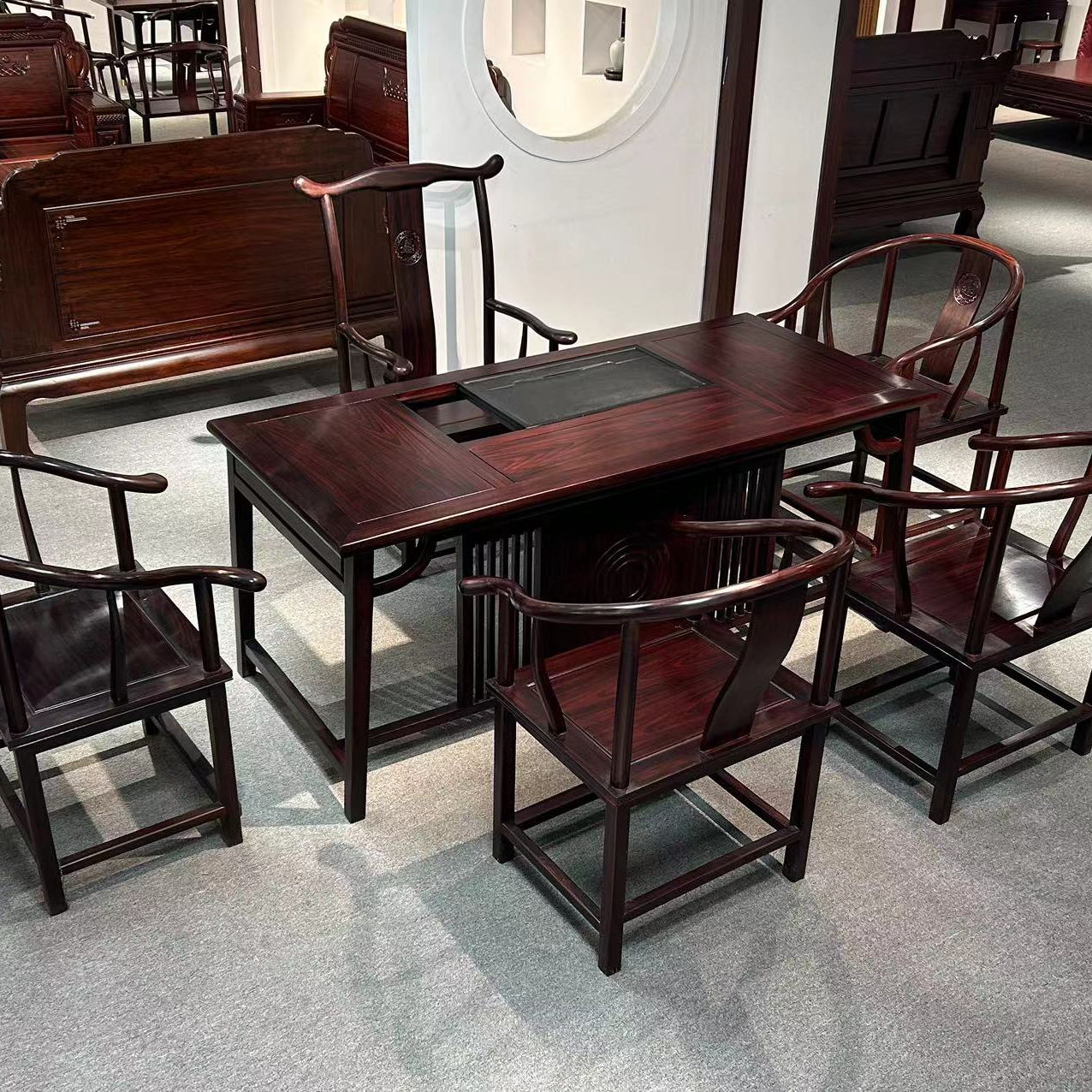 1米76新中式泡茶台南美酸枝茶台 简约办公室茶台家用泡茶桌