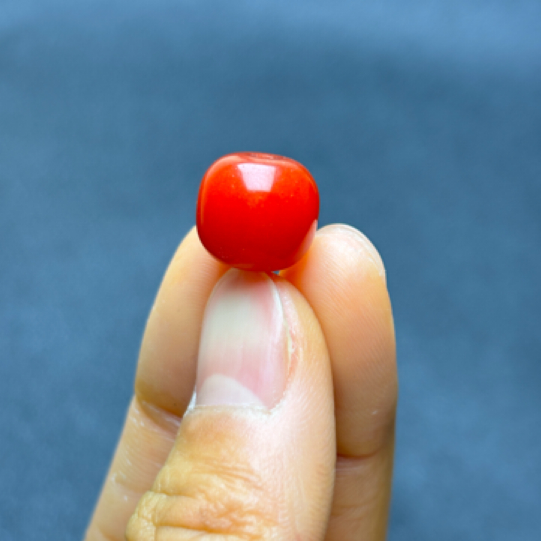 川料樱桃红玛瑙文玩配饰老型珠尺寸12mm星月菩提108手串搭配