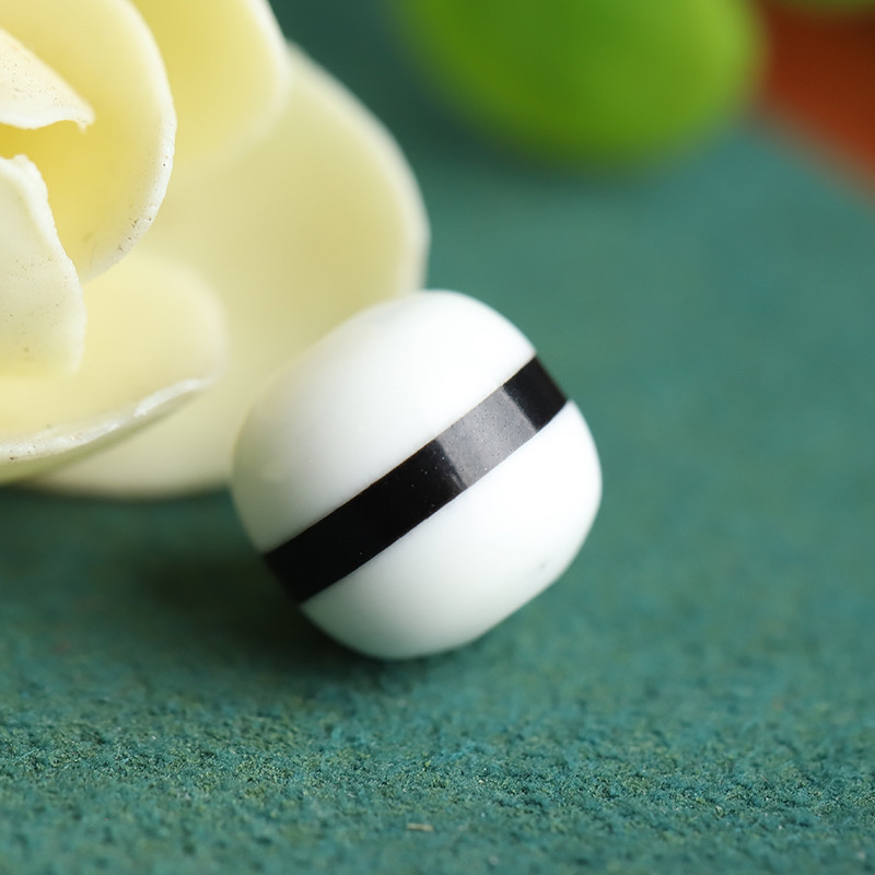 瓷白料剁珠一线尺寸9-11mm配饰黑白分明咬色扎实