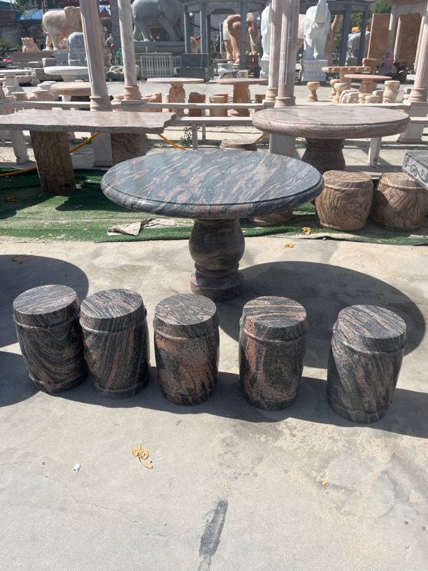 天然大理石石桌石凳