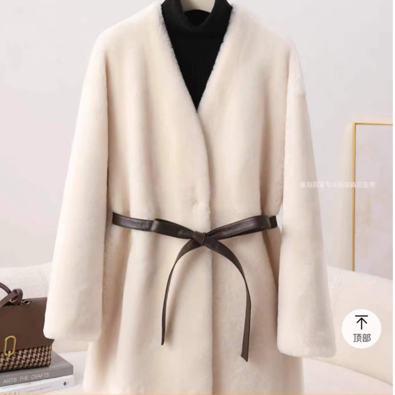 羊羔毛真皮皮毛一体外套女冬季羊羔2025新款中长款高级感皮草23A5