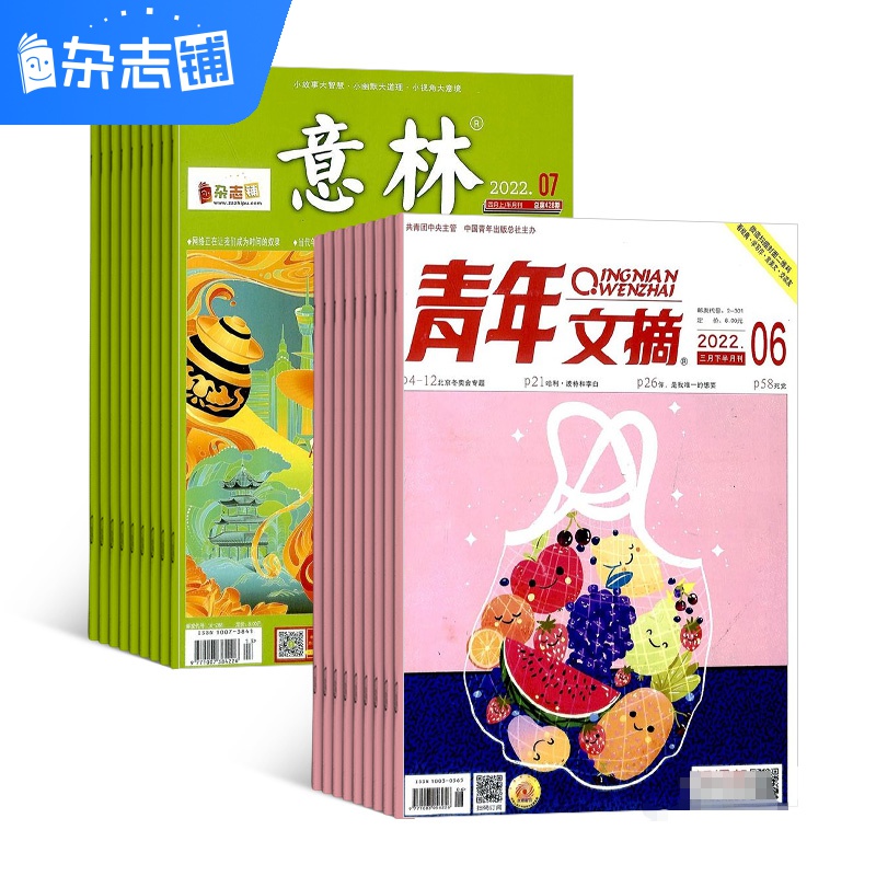 【杂志铺】意林+青年文摘组合 2026年一月起订 文艺文学经典美文
