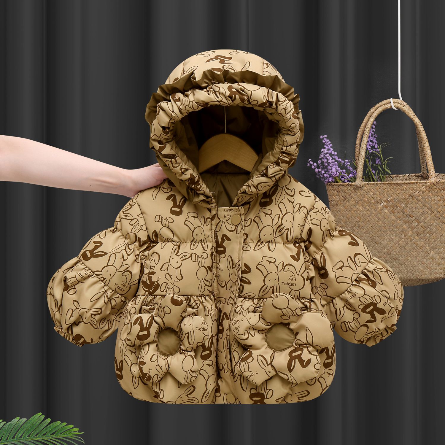 2023冬季爆款儿童羽绒服加厚女童女孩小童连帽婴幼儿韩版外套