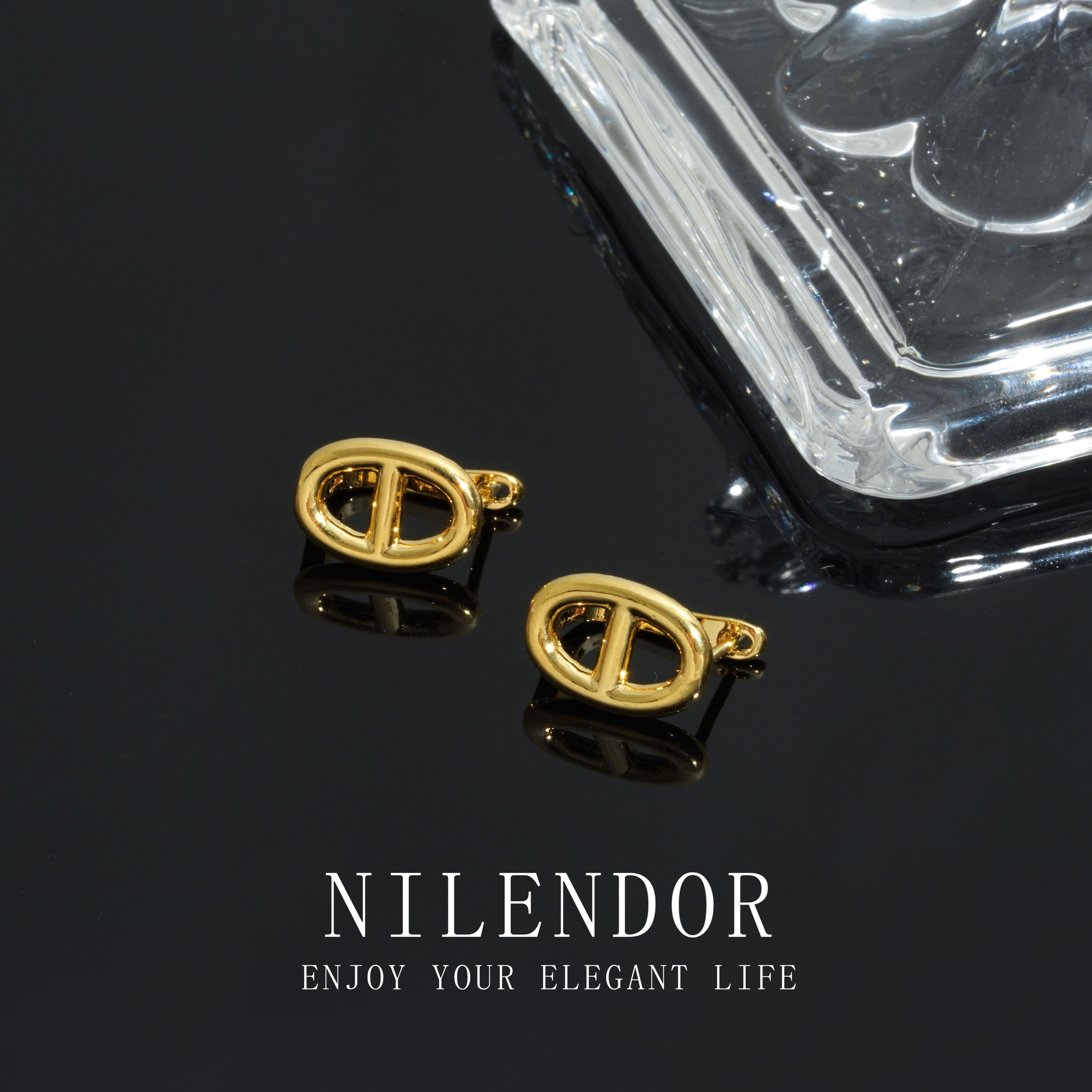 NILENDOR/昵兰 铜合金耳饰 ES-323简约时尚百搭小众猪鼻子耳扣