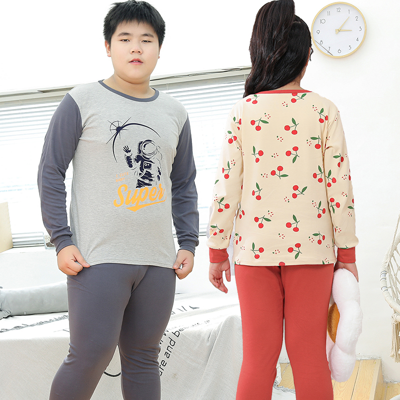 胖宝一套链接 棉 加宽青少年秋衣秋裤