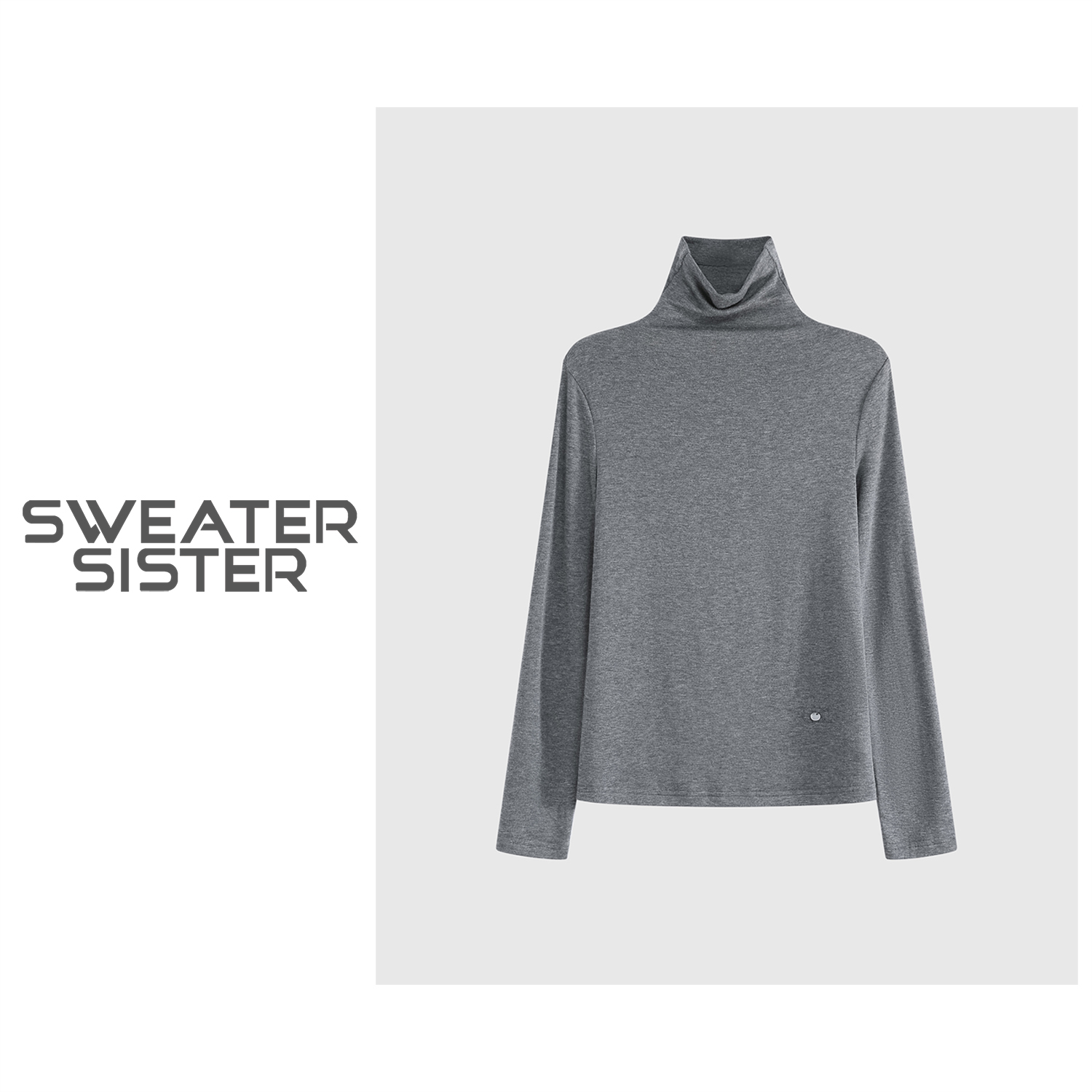 极简高领舒适亲肤百搭韩版长袖T恤打底衫女515-01151