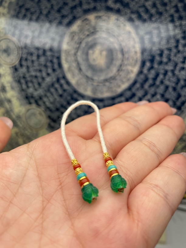 18k雕刻莲花精品玛瑙弟子珠