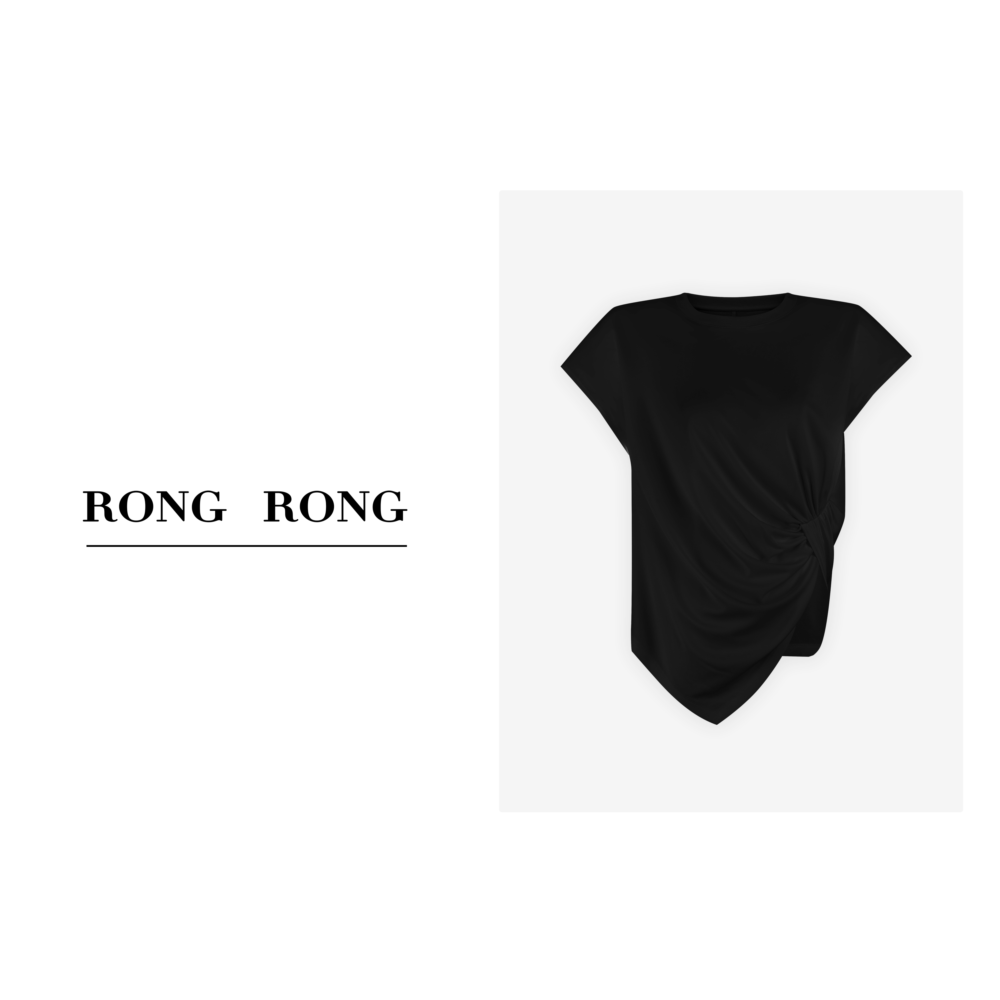 XIN【夜幽精灵】RONGRONG溶溶 时尚休闲不规则短袖C52321-5.6 SRA