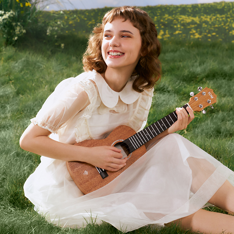 TOMT5S桃花芯单板尤克里里TUC200初学入门小吉他23寸男女儿童乐器