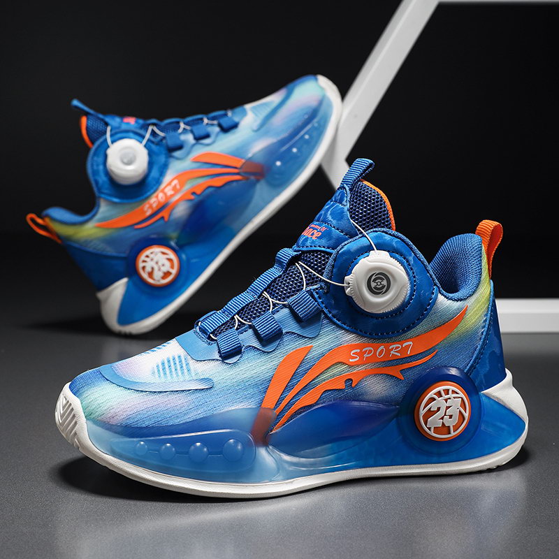 乔丹儿童同款儿童篮球鞋男童鞋秋冬季新款皮面中大童运动跑步鞋子