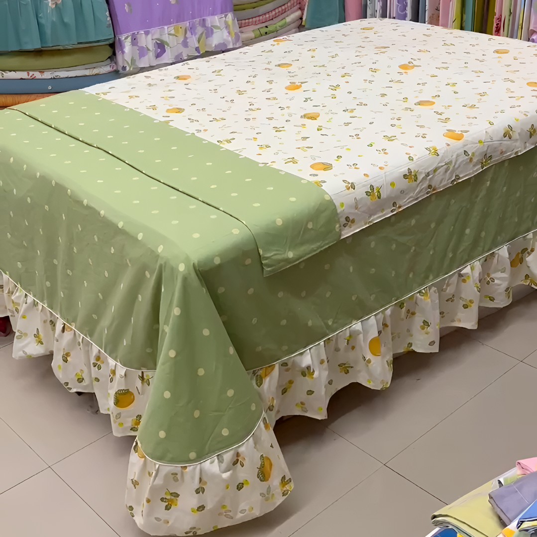 盈瑞鑫布艺家纺定制纯棉，高支高密斜纹棉(清甜小花)床品