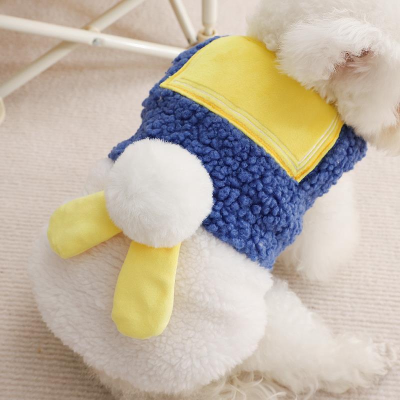 宠物比熊小型犬小狗泰迪狗狗衣服加厚保暖博美秋装两脚棉衣天