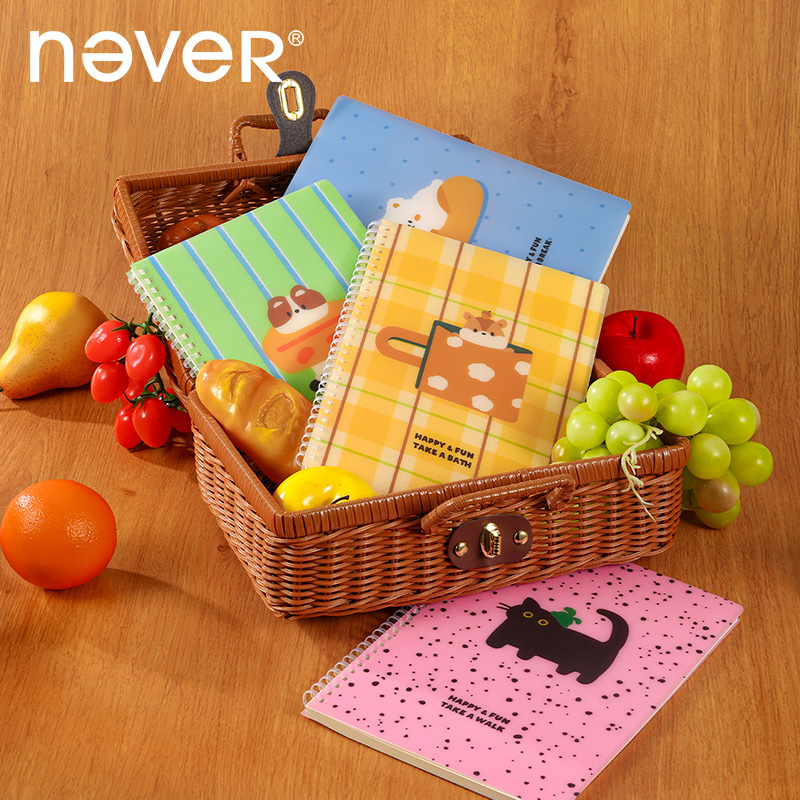 NEVER【2本装】软线圈本B5笔记本高颜值横线内页加厚护眼纸高颜值