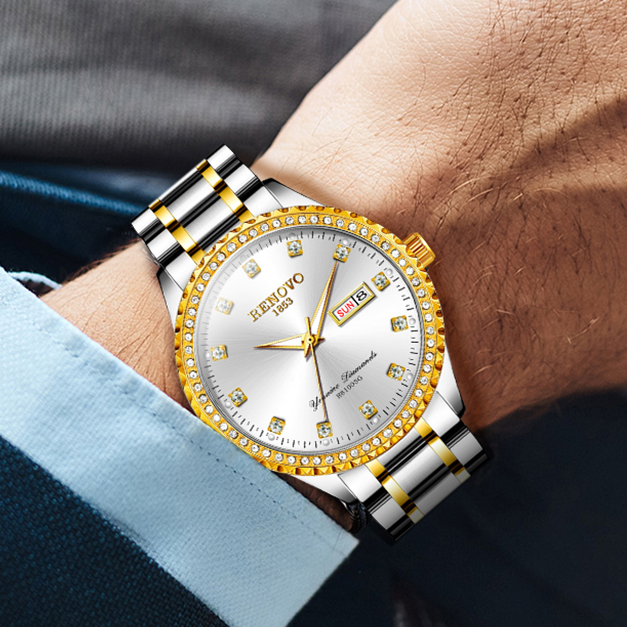 专柜正品瑞士品牌气质高档商务镶钻满天星2024新款时尚腕表手表男