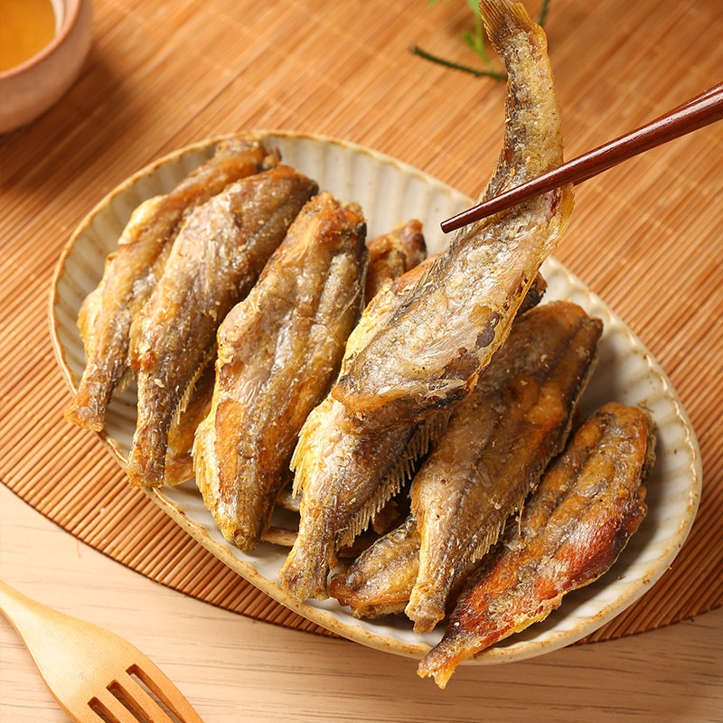 小妮家 小黄鱼 黄鱼酥 开袋即食鱼干 小零食酥香脆 80g/包 发10包