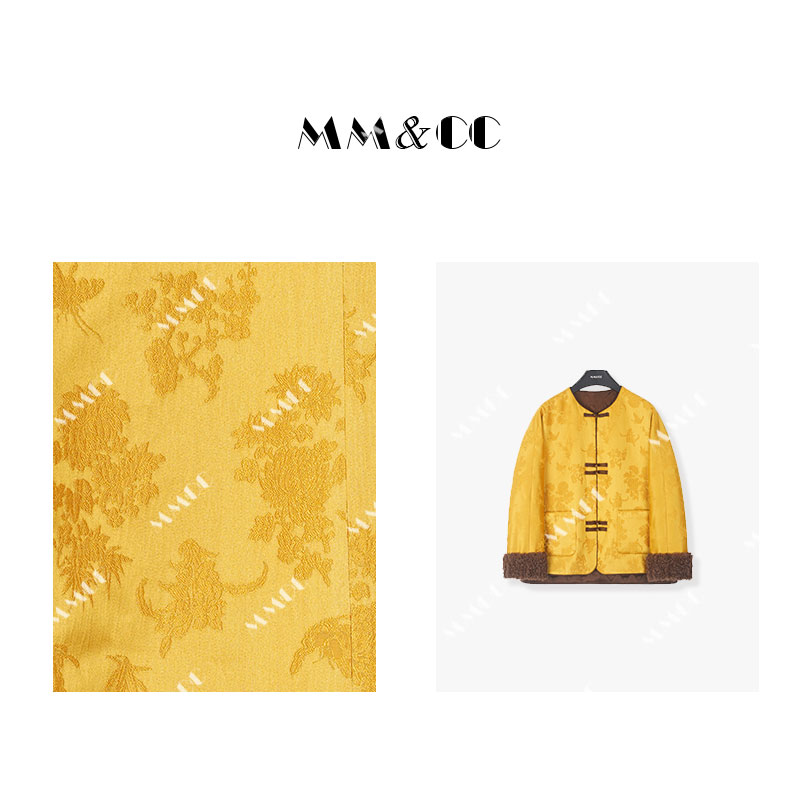 【林枫晚】国风外套女新中式琉璃金提花加厚棉服冬季唐装大衣E6897