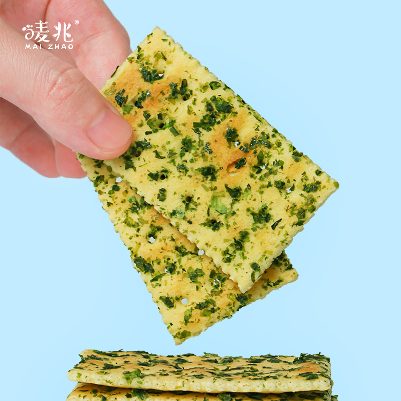 唛兆海苔苏打饼干散装咸味饼干办公零食代餐点心 无添加蔗糖酥脆