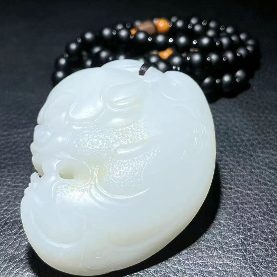 非金属仿珍珠吊坠 羊脂白吊坠