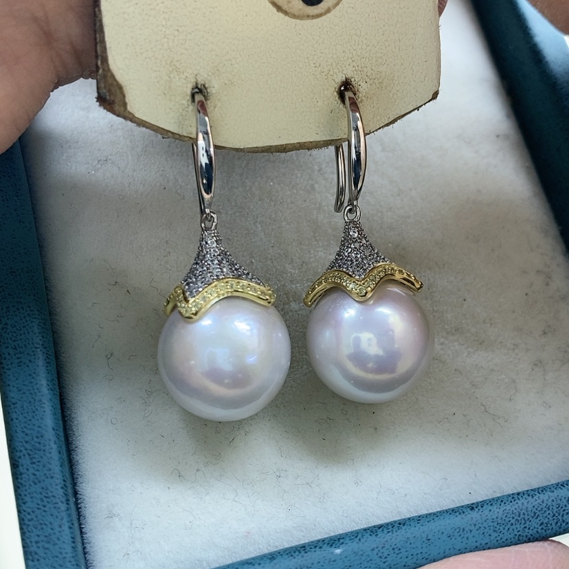 【闪购商品】淡水珍珠耳饰银S925镶嵌