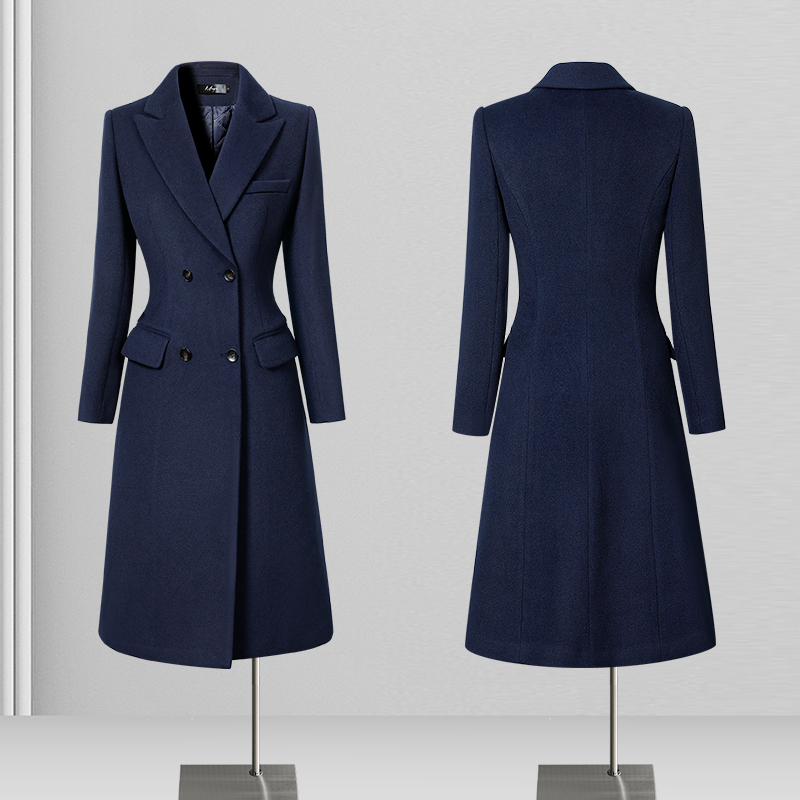 【毛呢大衣】秋冬中长款商务前台酒店职业客服物业售楼部工装工作服