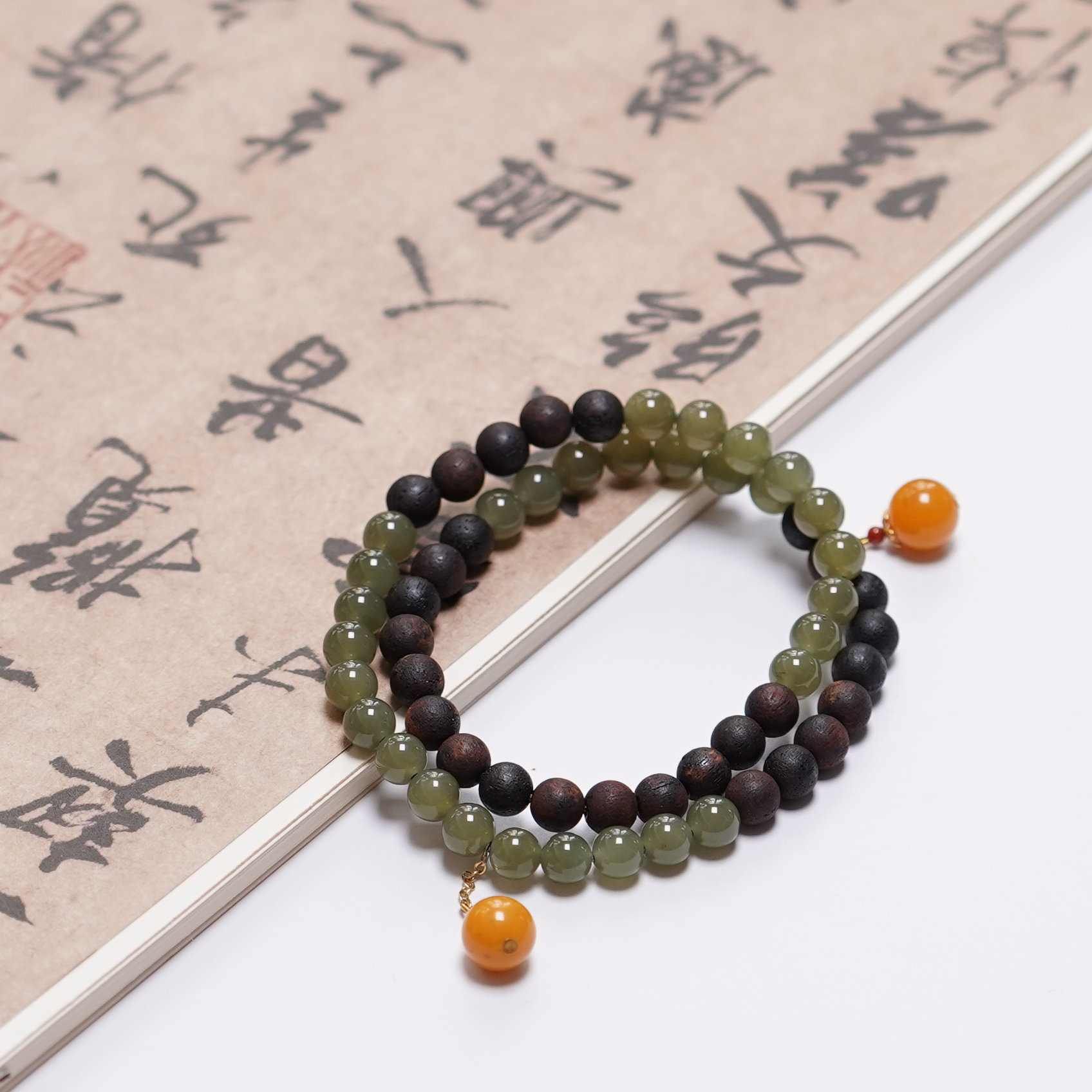 降真香蜜腊S925双圈手串ZC10A1904