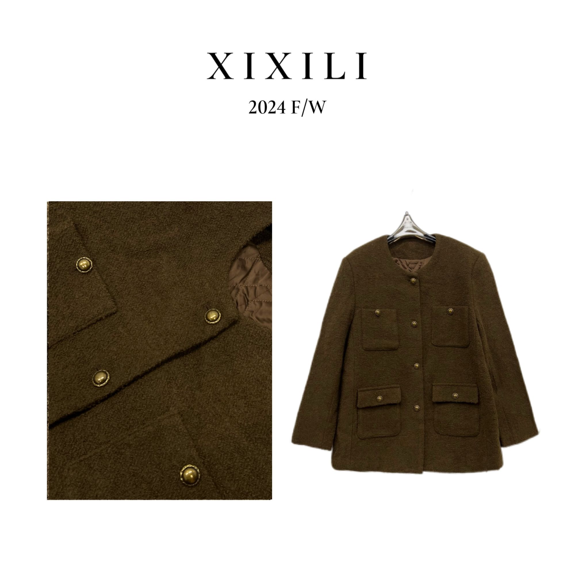 61685-冬季保暖呢子外套女毛呢外套