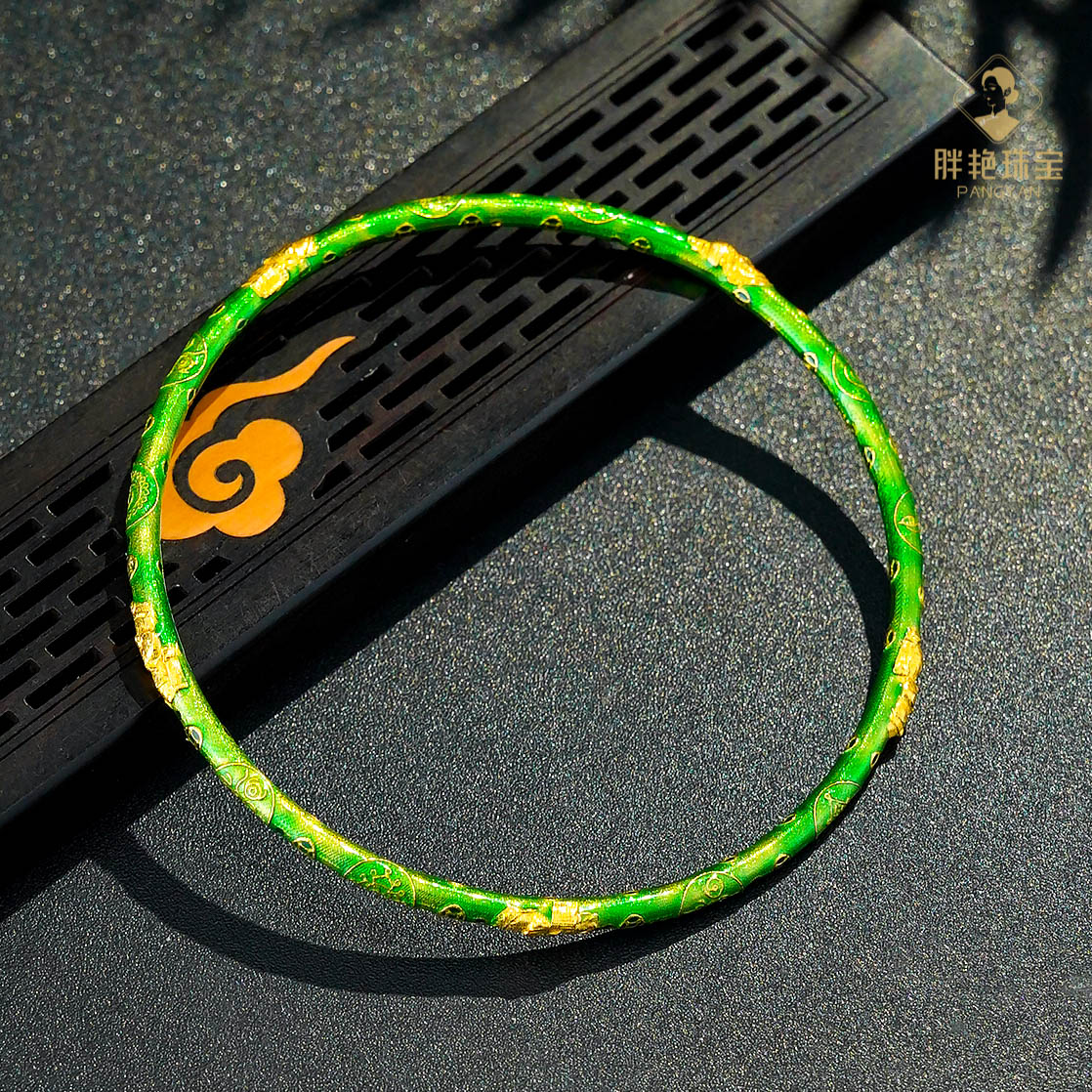 【胖艳】L*18k金珐琅五路财手镯@YL001121535@