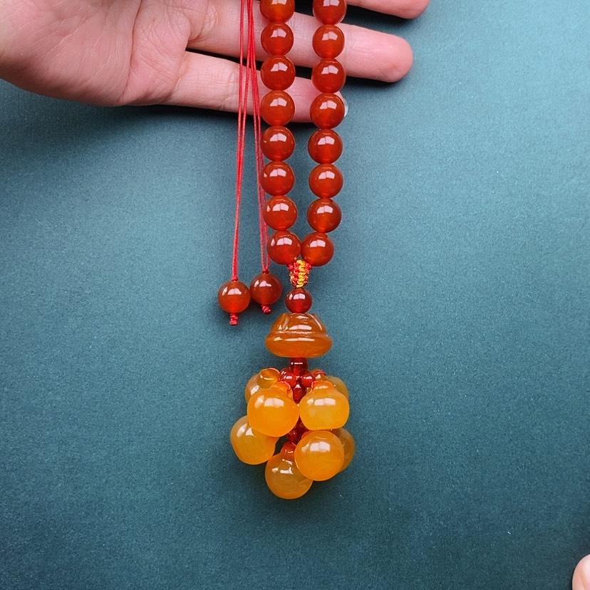 【闪购商品】玛瑙/玉髓车挂未镶嵌粉*?