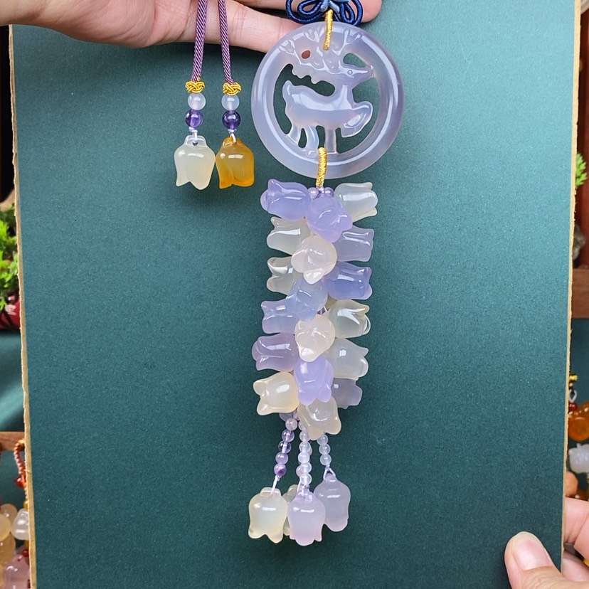 【闪购商品】玛瑙/玉髓车挂未镶嵌新****娟