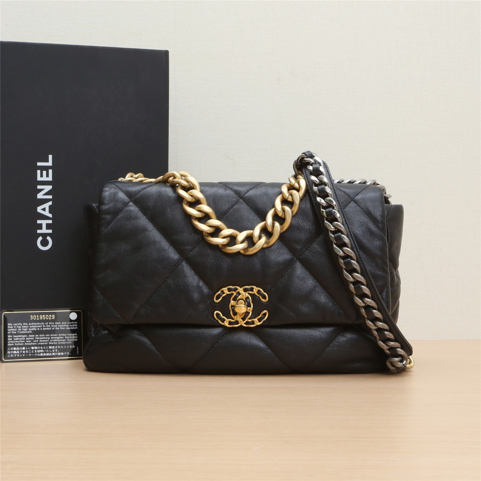 99新 Chanel/香奈儿 活动姑姑P21364653619BAG 中号 黑色