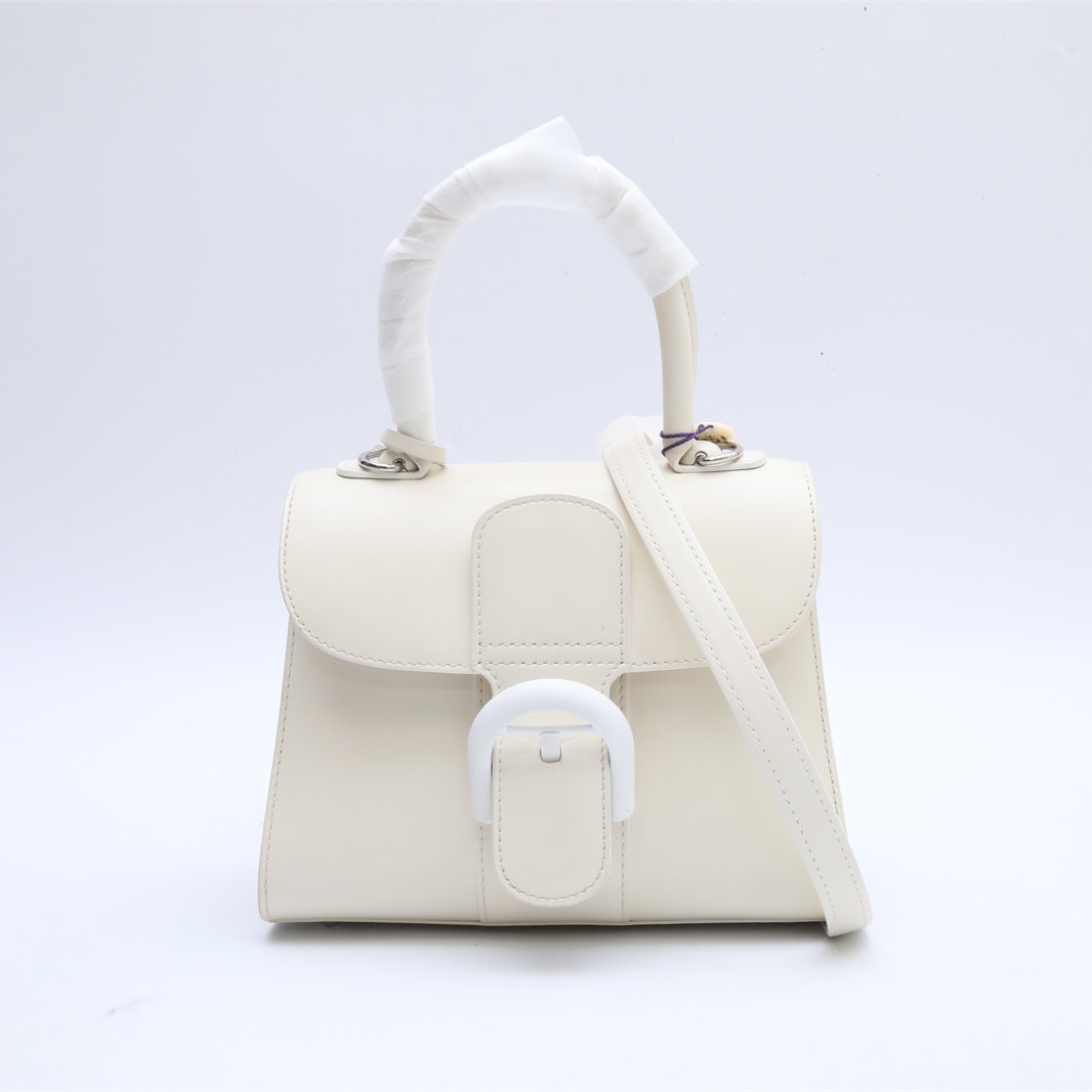 99新 Delvaux/德尔沃 小花双双 P224933638 Brillant Mini 白色包