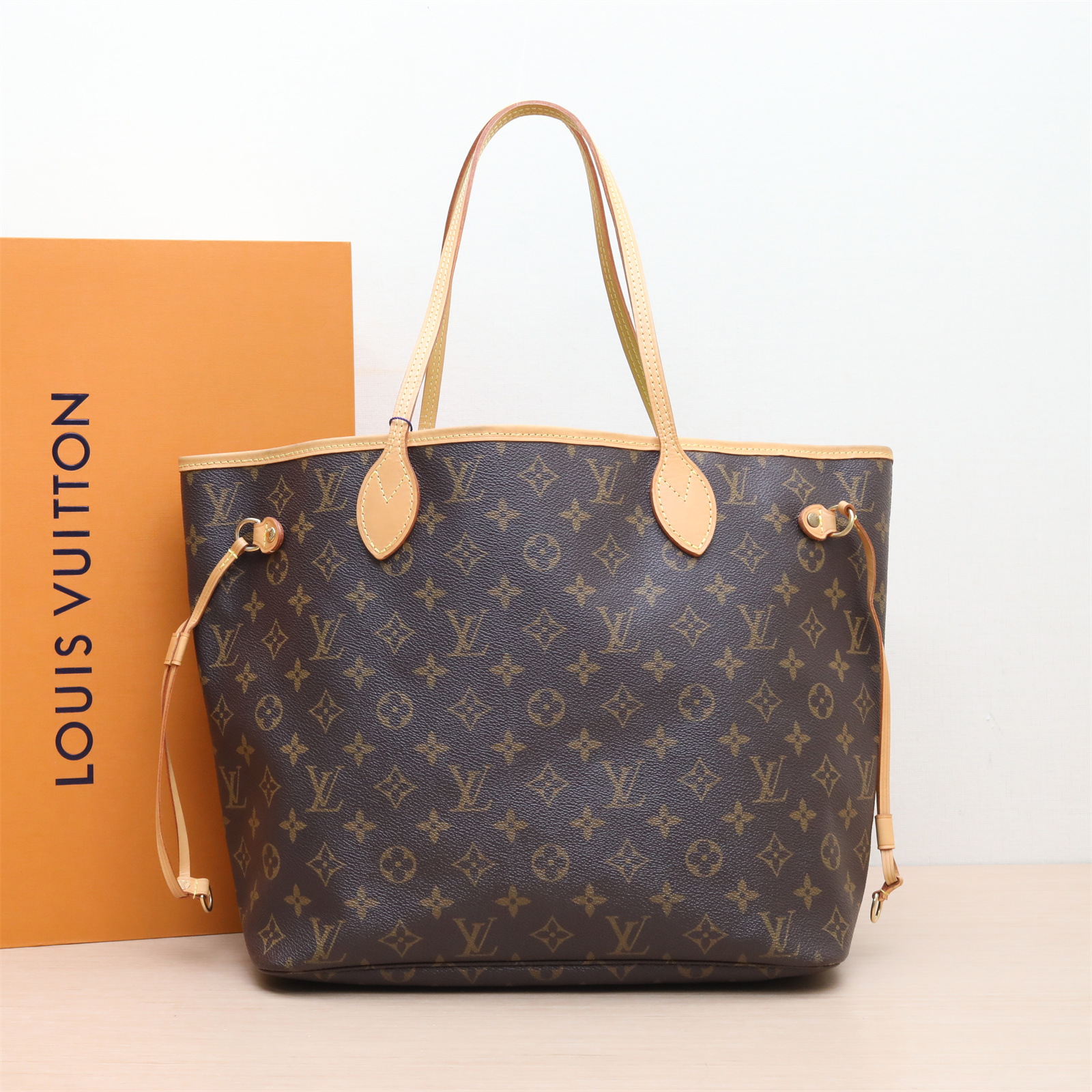95新  新粉小花姑姑 P253186501 中古 Neverfull 中号包  无子袋