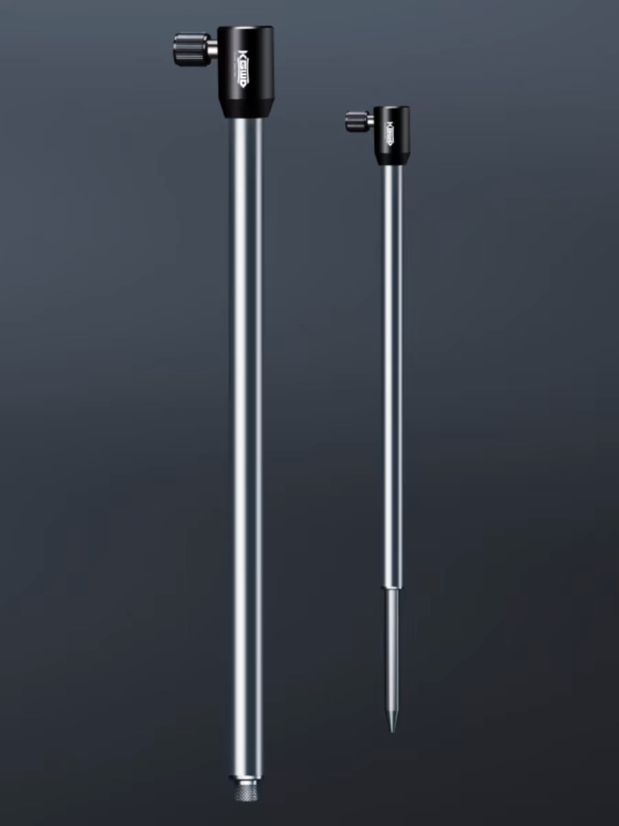 空钩悟道多用饵盘杆 超轻航空铝通用配套钓椅配件可插地饵盒支架