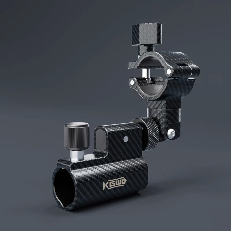 空钩悟道碳纤纹钓椅配件通用型万向炮台座多功能伞架鱼竿饵料支架