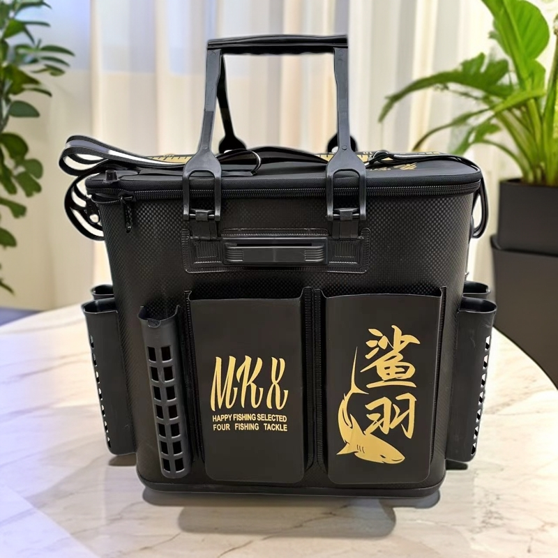 茗凯旋（鲨羽）加厚EVA钓鱼拉车多功能收纳桶智能桶50✖️27