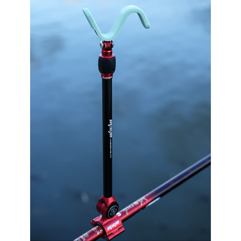 特价威宝莱鱼竿支架后挂通用快拆炮台铝合金杆挂拐角按键后挂架杆