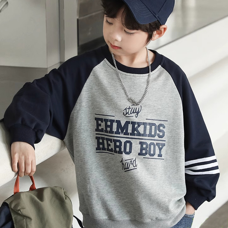 童装男童春秋卫衣儿童长袖休闲衣服中大童韩版洋气宽松男孩上衣潮