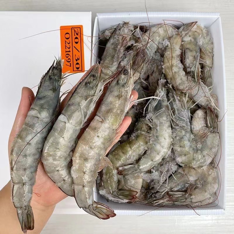 422连云港20/30海水大虾4斤/盒16-19公分 一盒38-40只左右