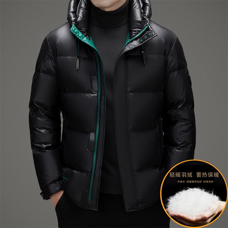 波司登冬季男士白鸭绒防寒黑金石墨烯免洗保暖羽绒服中青年加厚连